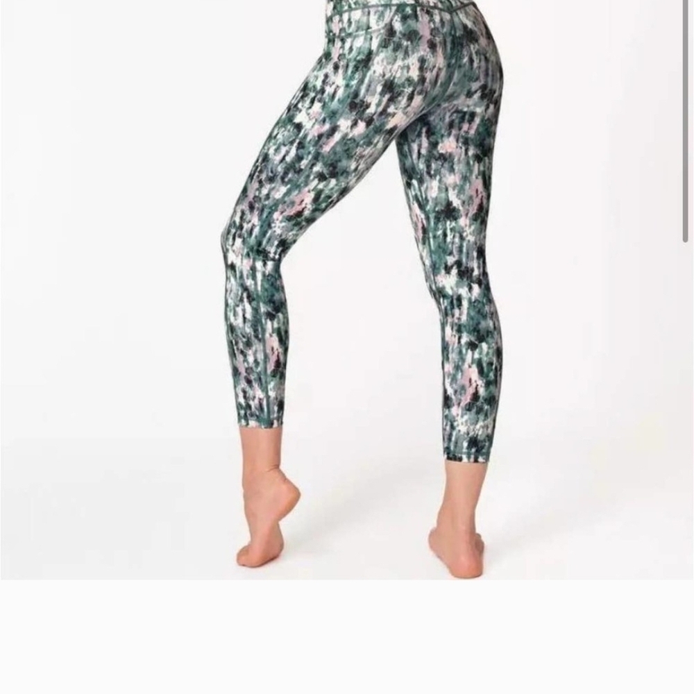 Sweaty Betty Super Sculpt Yoga Leggings Blue Xray Floral Print Size XL NWT